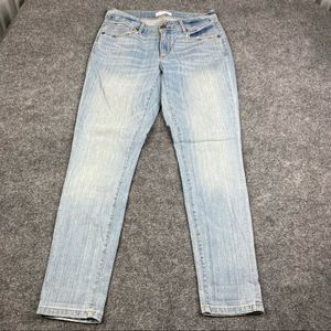 Loft curvy skinny crop jeans light wash size 26/2